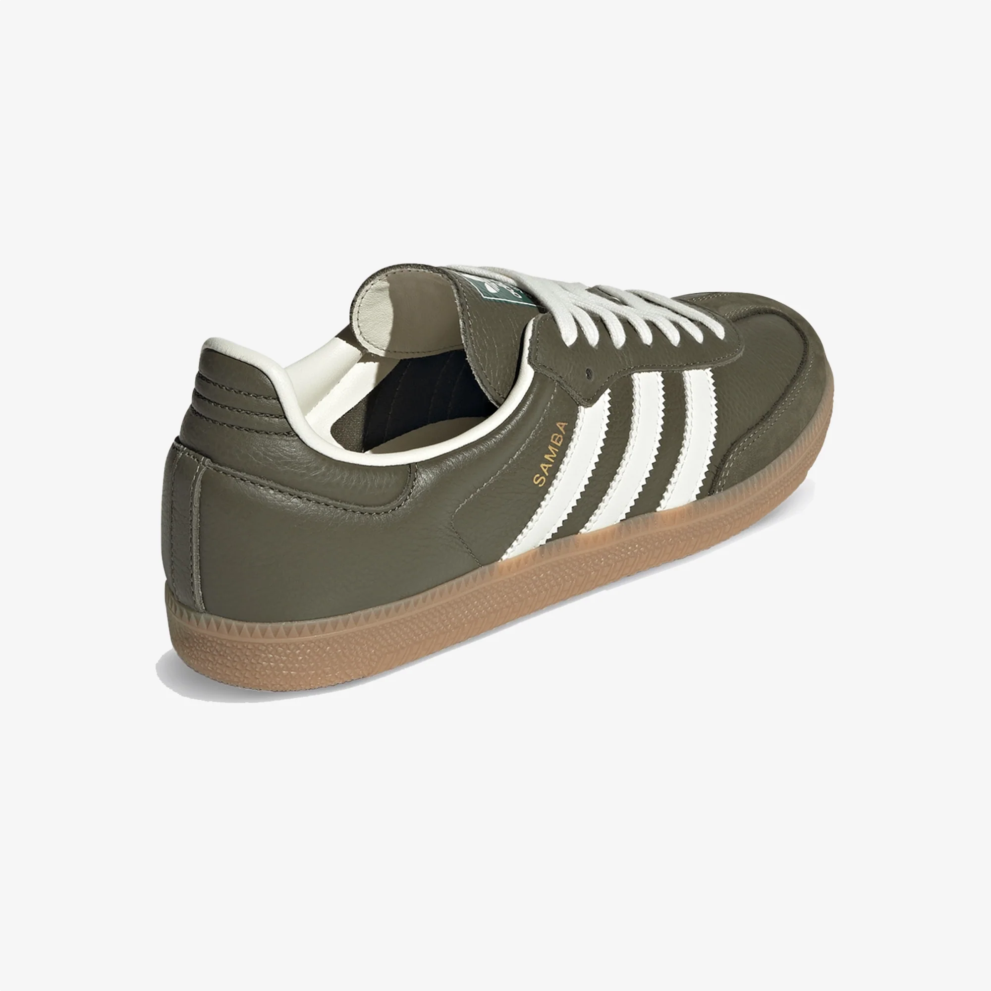 ADIDAS ORIGINALS | SAMBA OG { MEDIUM DARK KHAKI/OFF WHITE-GUM - Image 4