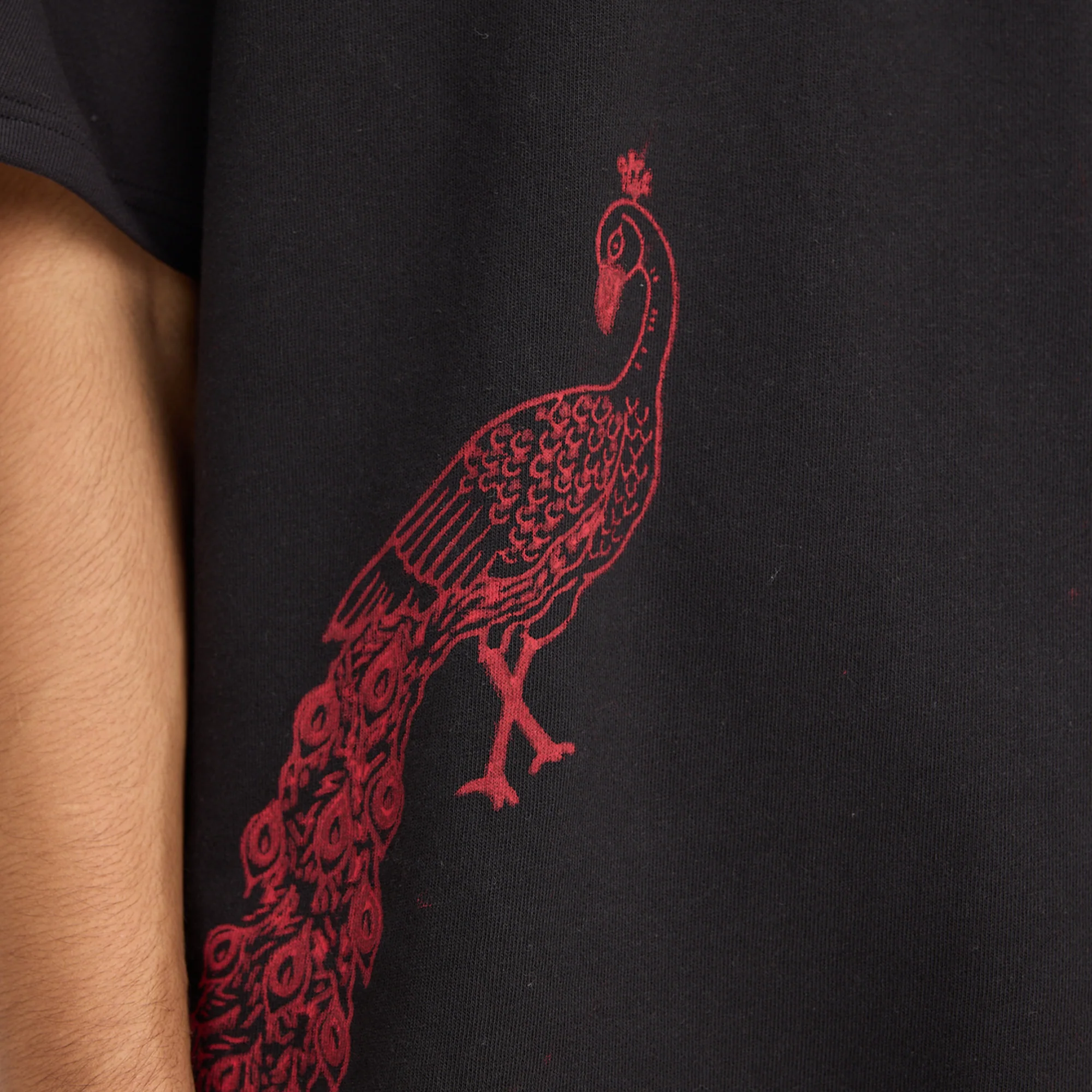 F A R A K | BY MY SIDE BLOCK PRINT T-SHIRT { BLACK/BLACK - Image 5