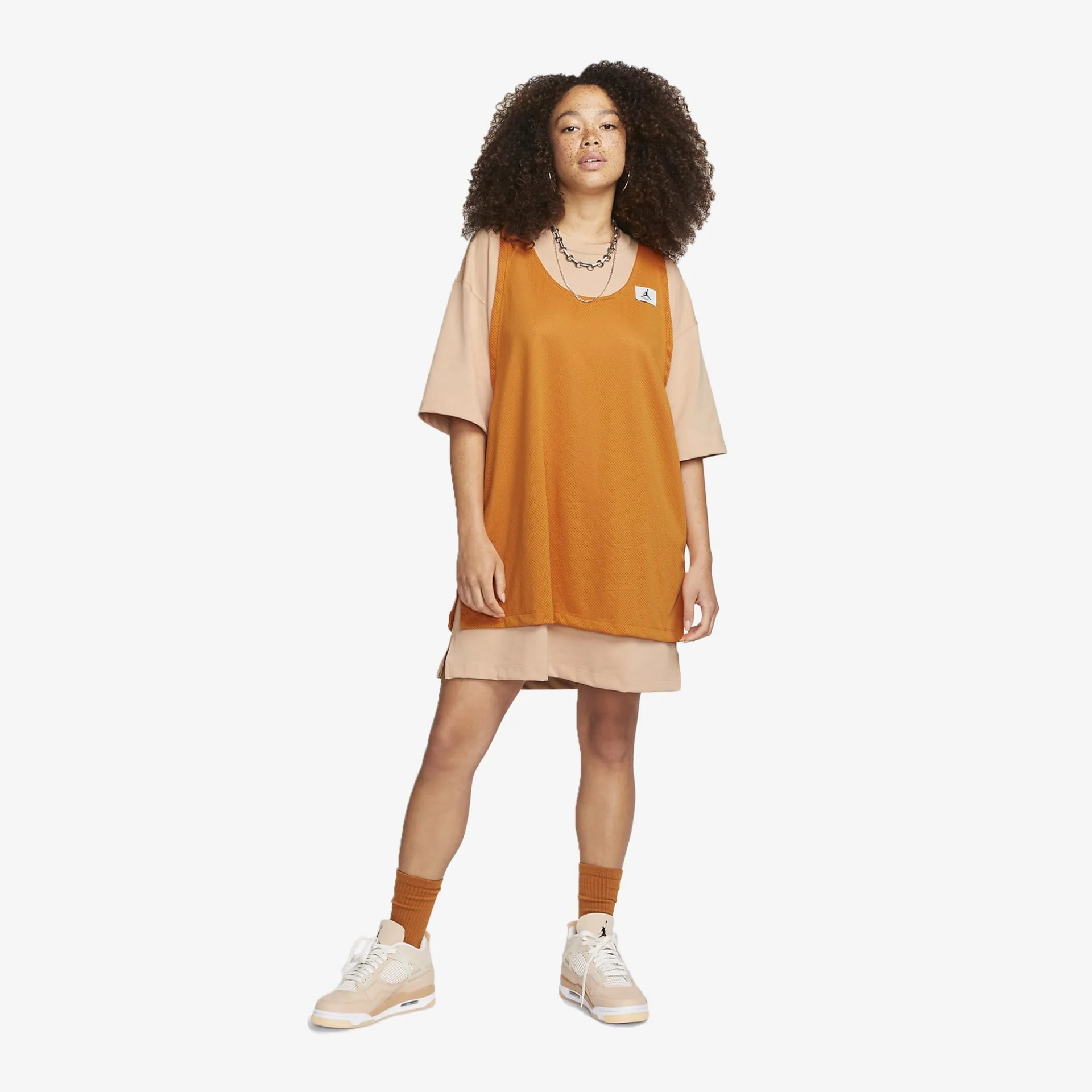 Jordan | JORDAN ESSENTIALS DRESS  { WHITE ONXY / LIGHT CURRY - Image 4